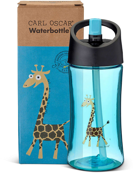Water Bottle 350ml Giraffe Turqoise - Carl Oscar