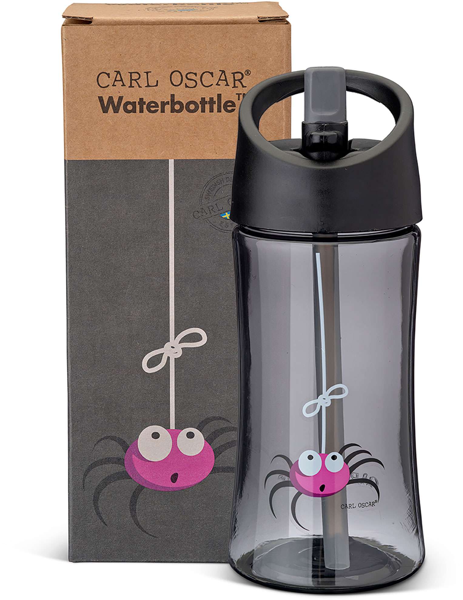 Water Bottle 350ml Spider Grey - Carl Oscar