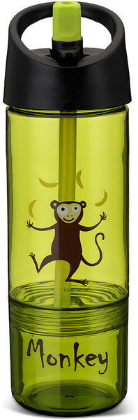 Water Bottle and snack box 2 in 1 Monkey Lime - Carl Oscar