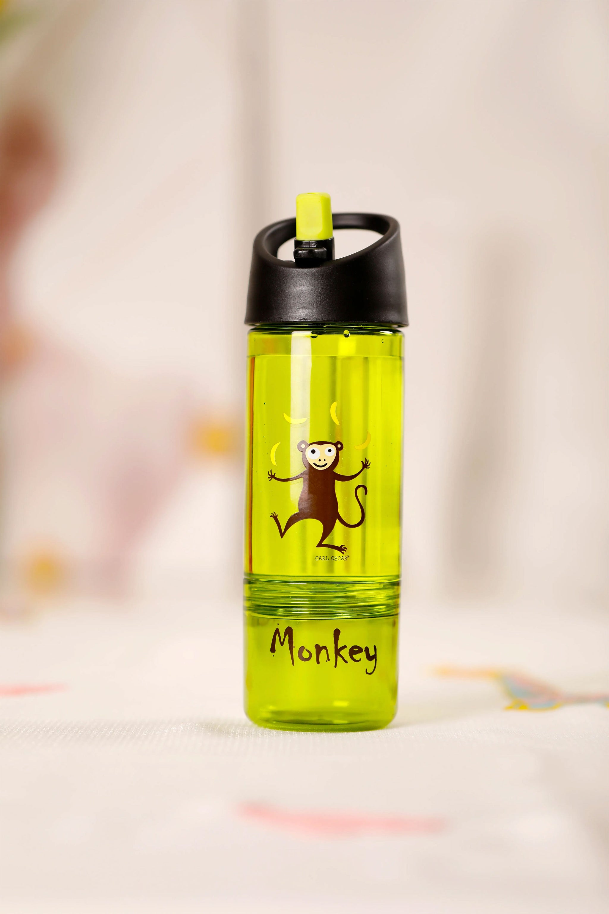 Water Bottle and snack box 2 in 1 Monkey Lime - Carl Oscar