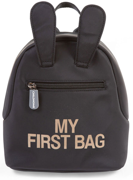 Kids Backpack My First Bag Black Gold - ChildHome