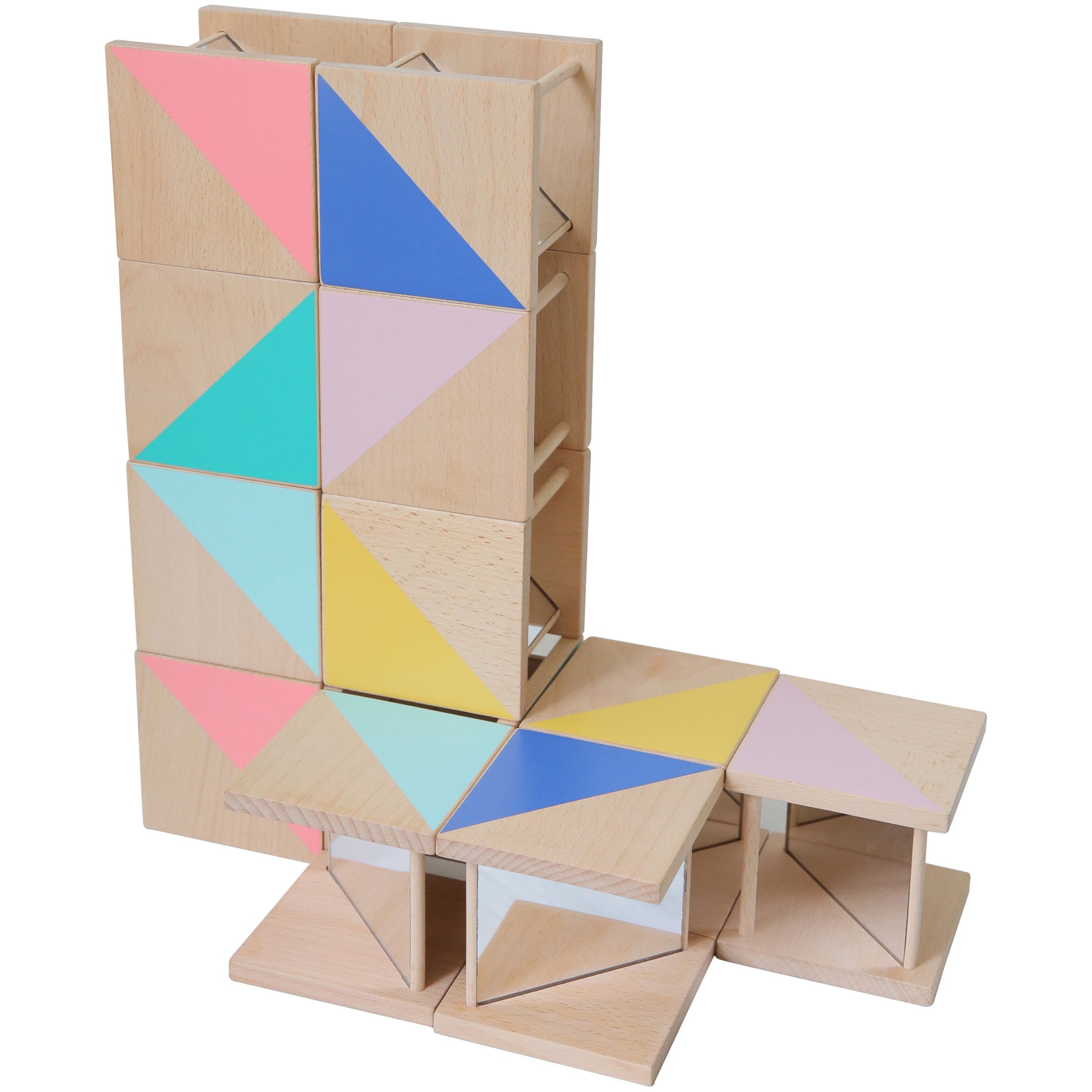 Ditto Wooden Mirror Blocks Creative Toy - kiko & gg