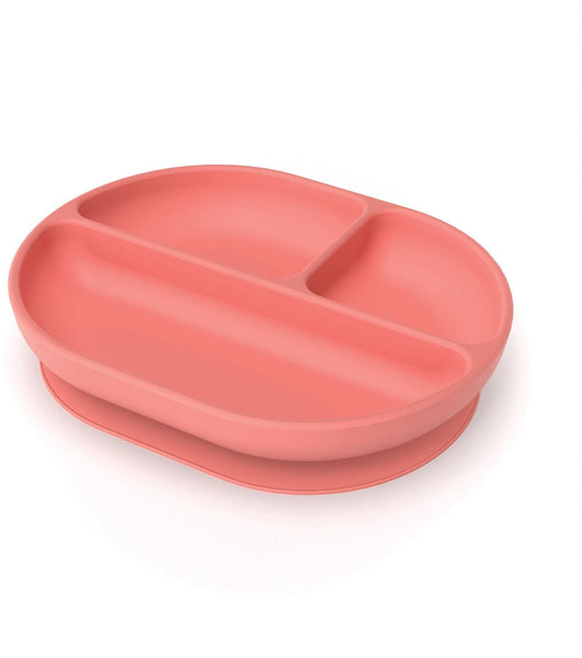 Silicone Divided Suction Plate Coral - Ekobo