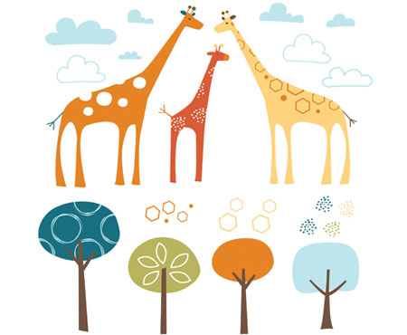 Wall Decals Giraffe Safari - Skip Hop