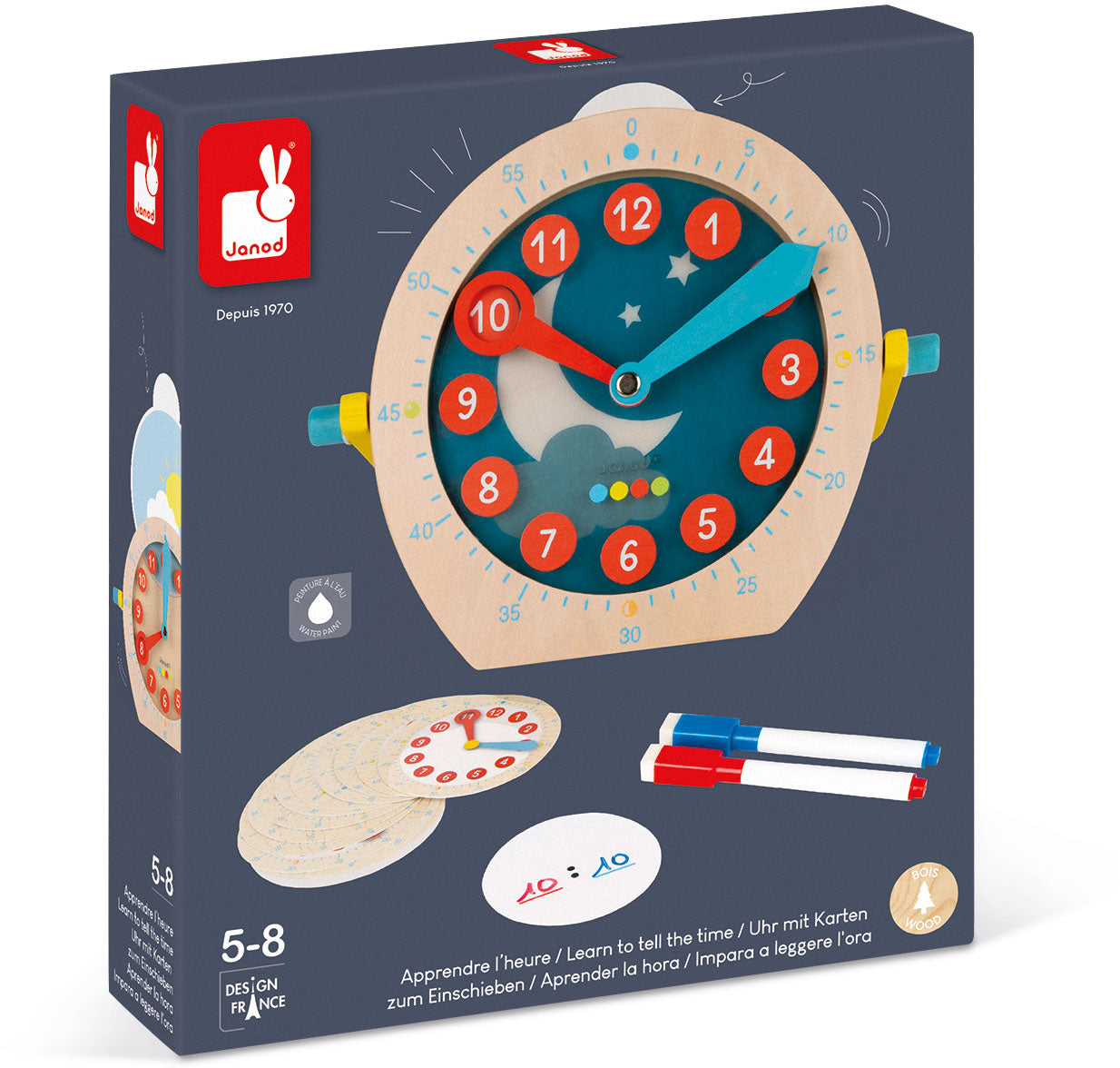 Learn to Tell The Time Activity Toy Set - Janod