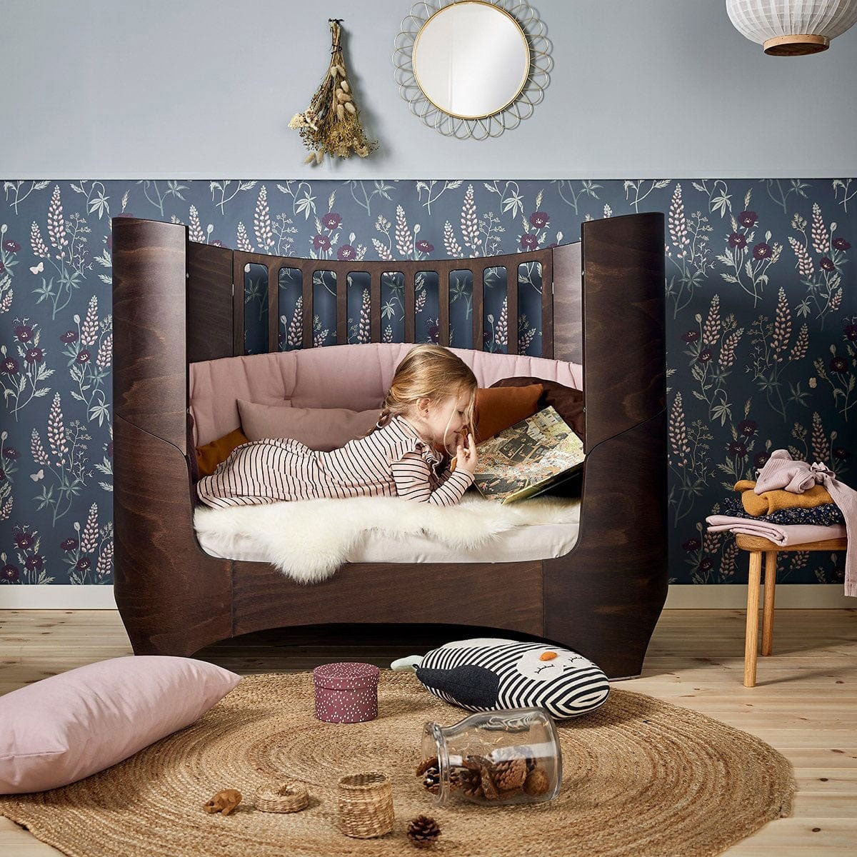 Classic Baby Junior Cot Bed Walnut - Leander