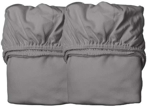 Fitted sheet cot bed 60x120 two pack cool grey - Leander