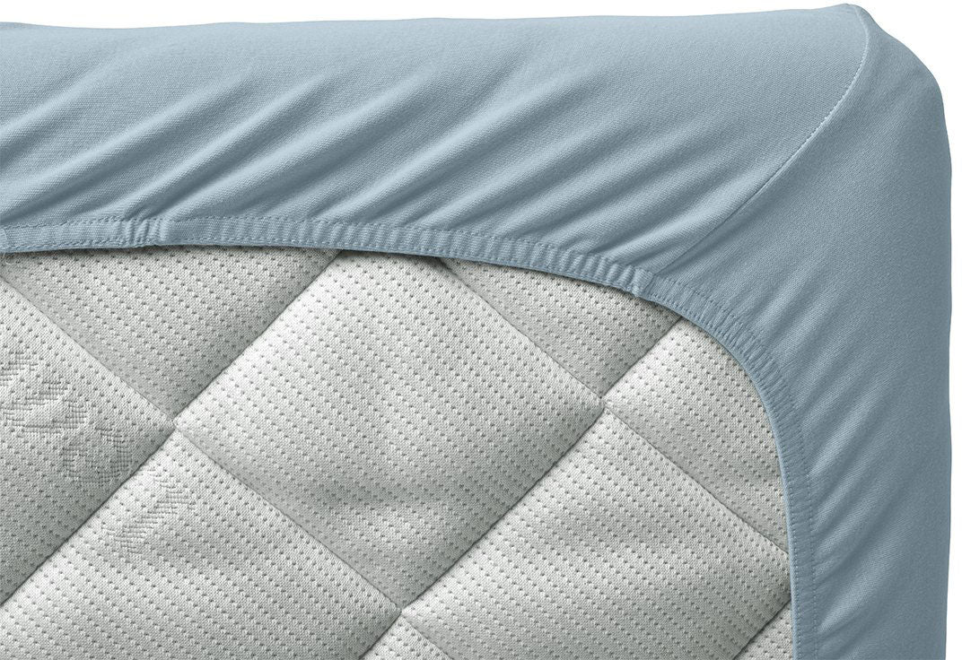 Fitted sheet cot bed 60x120 two pack dusty blue - Leander