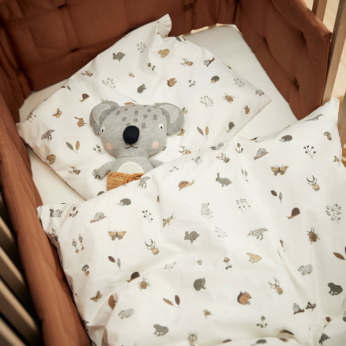 Organic baby bedding set Forrest Cappuccino - Leander