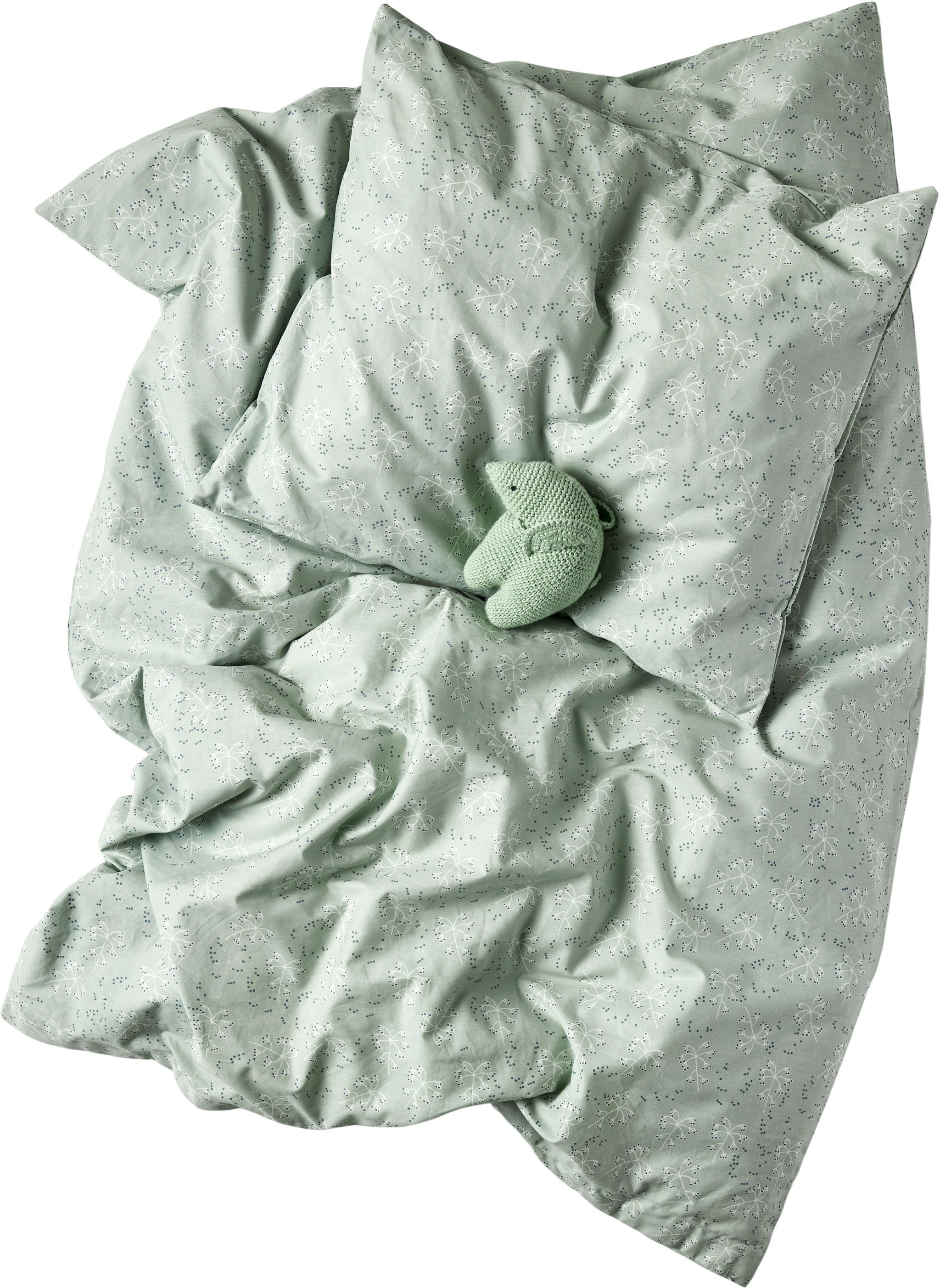 Organic baby bedding set Meadow Sage Green - Leander