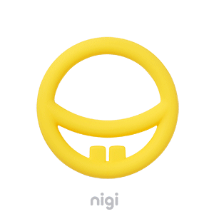 Nigi, Nagi & Nogi Silicone Primary Colours Teething Rings - Moluk