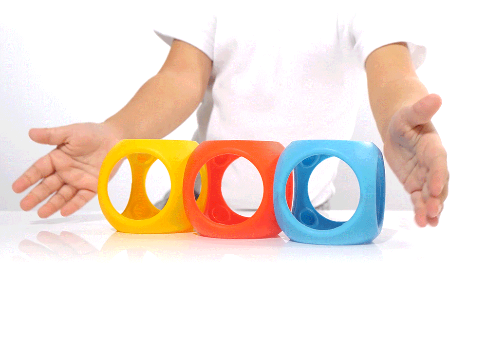 Oibo Elastic Baby Grasping Ball Primary Colours Set of 3 - Moluk