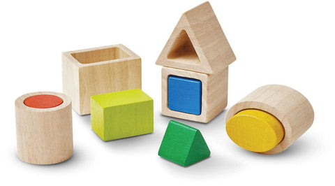 Plan Toys Geo Matching Wooden Blocks Baby & Toddler