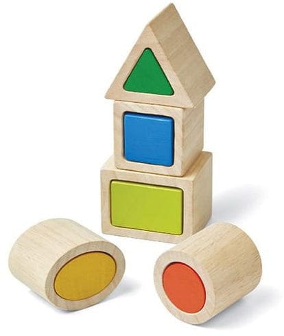 Plan Toys Geo Matching Wooden Blocks Baby & Toddler