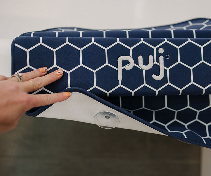 Puj Pad Arm Rest Navy Honeycomb with Suction Cups - Puj