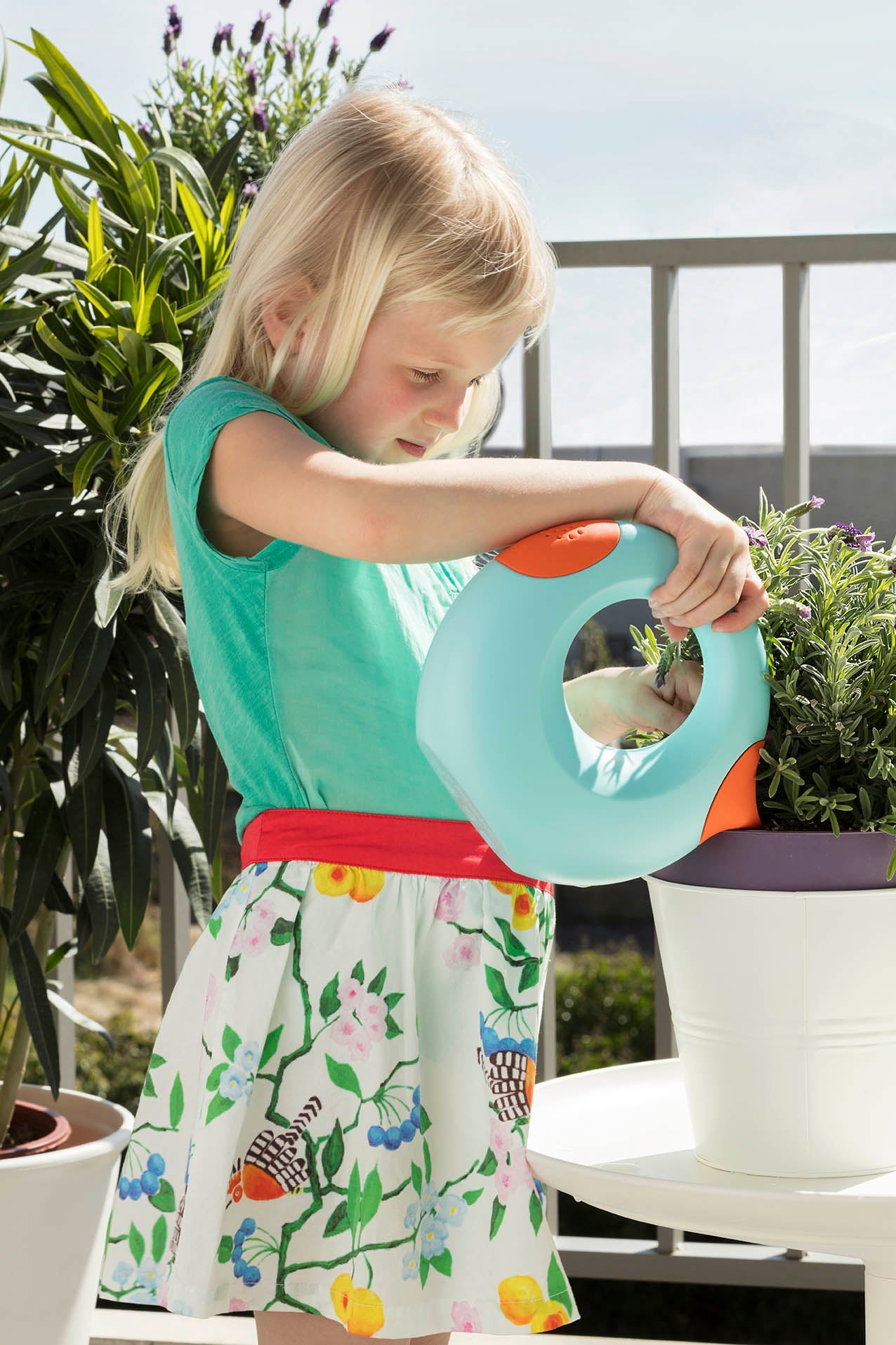 Cana Playful Watering Can Large Lagoon - Quut