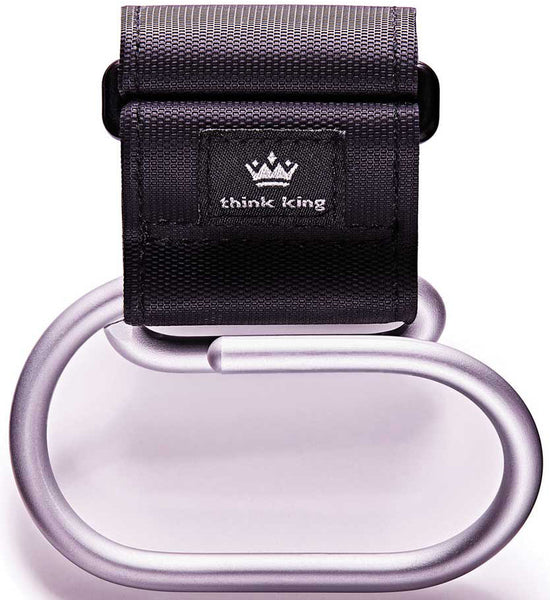Jumbo Swirly Hook Black/Silver Stroller Accessory - Think King