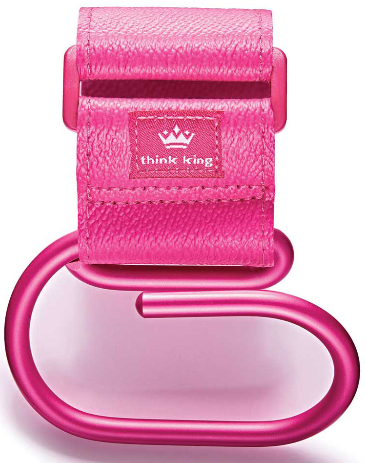 Jumbo Swirly Hook Pink/Pink Stroller Accessory - Think King