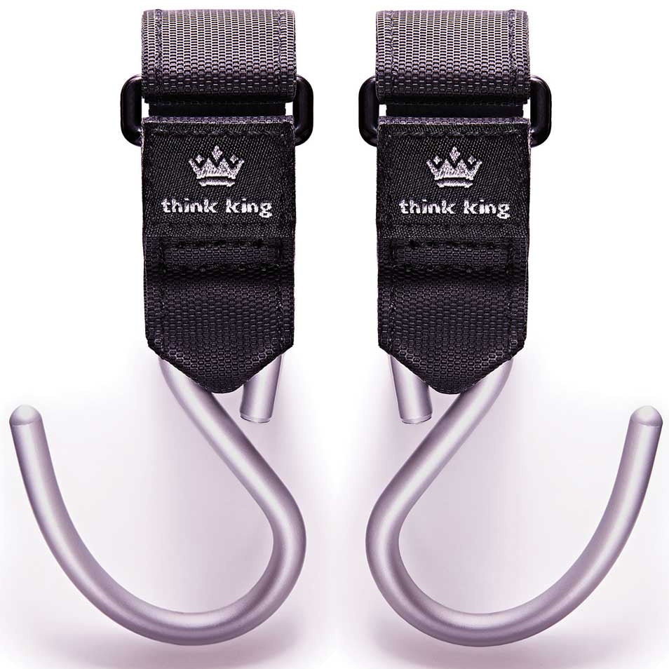 Mighty Buggy Hook Black/Silver Stroller Accessory - Think King